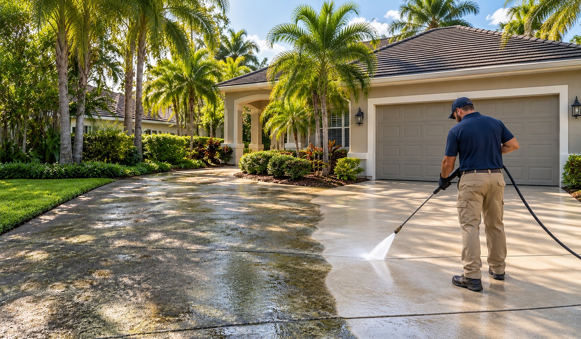 Professional pressure washing